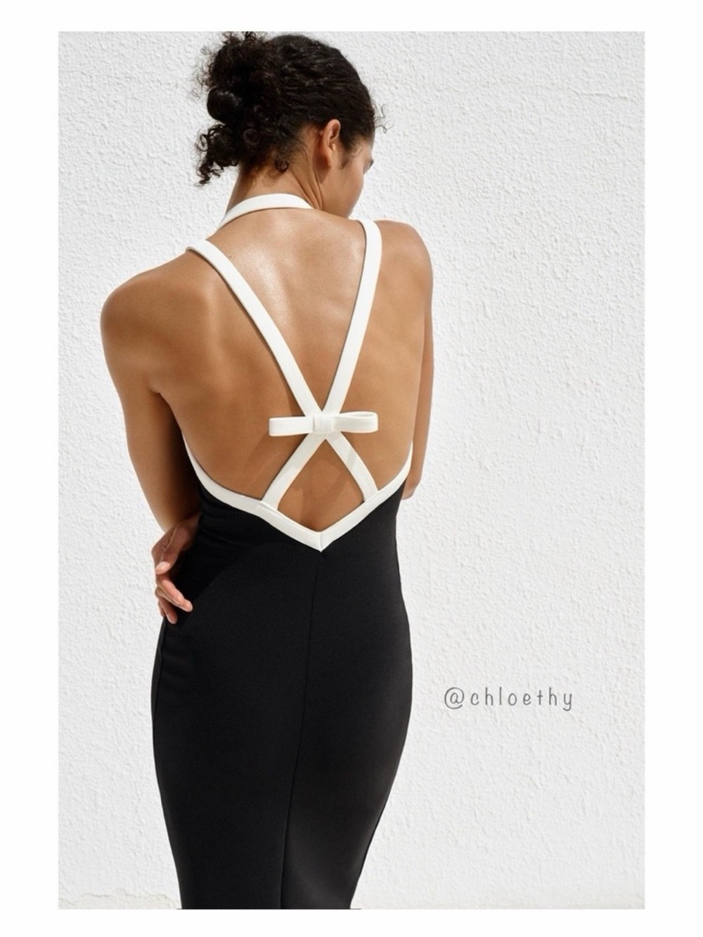Zara Black Dress with White Strappy Back - Picture 8 of 16